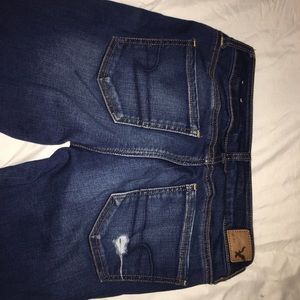 American eagle blue ripped jeans